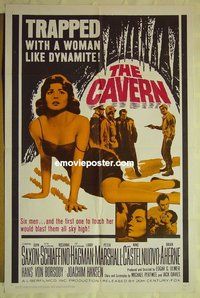 r367 CAVERN one-sheet movie poster '65 Edgar Ulmer, very bad girl!
