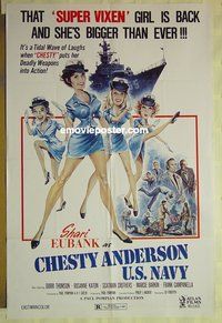 r393 CHESTY ANDERSON US NAVY one-sheet movie poster '76 sexploitation