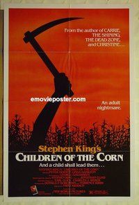 r397 CHILDREN OF THE CORN one-sheet movie poster '83 Stephen King