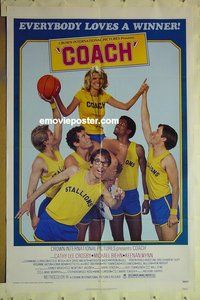 r439 COACH one-sheet movie poster '78 basketball, Cathy Lee Crosby