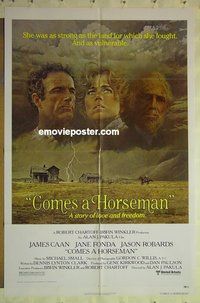 r457 COMES A HORSEMAN one-sheet movie poster '78 James Caan, Jane Fonda