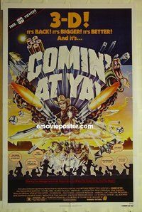 r459 COMIN' AT YA one-sheet movie poster '81 3D western!