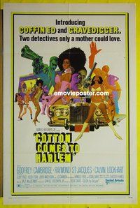 r475 COTTON COMES TO HARLEM one-sheet movie poster '70 Godfrey Cambridge