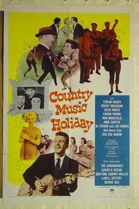r477 COUNTRY MUSIC HOLIDAY one-sheet movie poster '58 Husky, Gabor