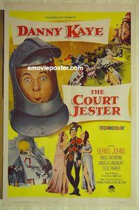 r479 COURT JESTER one-sheet movie poster R60s Danny Kaye, brand new image!