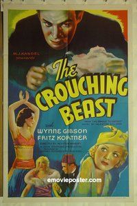 r483 CROUCHING BEAST one-sheet movie poster '35 Wynne Gibson