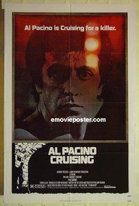 r484 CRUISING one-sheet movie poster '80 gay Al Pacino, Paul Sorvino