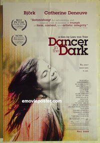 r490 DANCER IN THE DARK DS advance one-sheet movie poster '00 Bjork, Deneuve