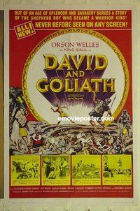 r500 DAVID & GOLIATH one-sheet movie poster '61 Orson Welles, Drago