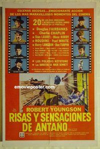 r508 DAYS OF THRILLS & LAUGHTER Spanish one-sheet movie poster '61 Chaplin