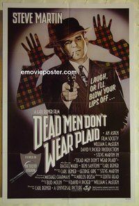 r509 DEAD MEN DON'T WEAR PLAID one-sheet movie poster '82 Steve Martin