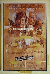 r510 DEATH HUNT one-sheet movie poster '81 Charles Bronson, Lee Marvin