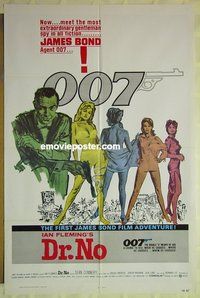 r544 DR NO one-sheet movie poster R80 Sean Connery IS James Bond!