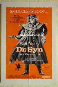 r546 DR SYN ALIAS THE SCARECROW one-sheet movie poster R75 Walt Disney