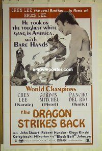 r550 DRAGON STRIKES BACK one-sheet movie poster '72 kung-fu!
