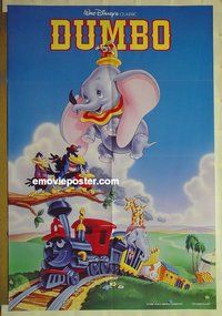 r560 DUMBO DS one-sheet movie poster R90s Walt Disney classic!