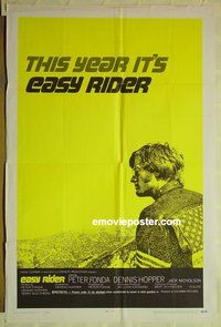 r564 EASY RIDER style C one-sheet movie poster '69 Peter Fonda, Hopper