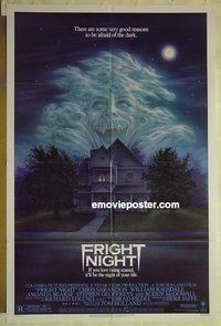 r647 FRIGHT NIGHT one-sheet movie poster '85 Chris Sarandon
