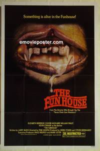 r656 FUNHOUSE teeth style one-sheet movie poster '81 Tobe Hooper horror!