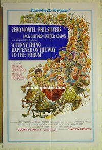 r658 FUNNY THING HAPPENED ON THE WAY TO THE FORUM one-sheet movie poster '66