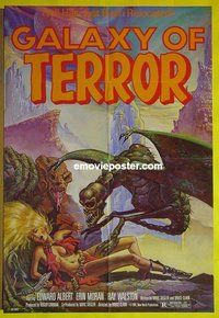r662 GALAXY OF TERROR one-sheet movie poster '81 great image!