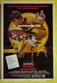 r665 GAME OF DEATH one-sheet movie poster '79 Bruce Lee