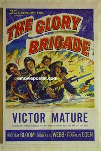 r688 GLORY BRIGADE one-sheet movie poster '53 Victor Mature, Korean War!