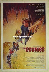 r697 GOONIES one-sheet movie poster '85 Drew Struzan art!