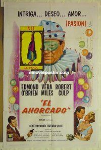 r724 HANGED MAN Spanish one-sheet movie poster '65 Robert Culp, O'Brien