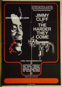 r731 HARDER THEY COME one-sheet movie poster R74 Jimmy Cliff, reggae!