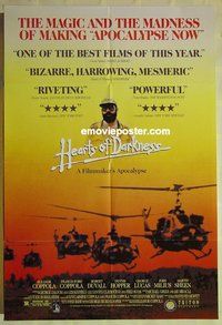 r740 HEARTS OF DARKNESS one-sheet movie poster '91 Apocalypse Now