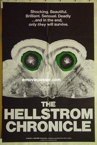 r744 HELLSTROM CHRONICLE one-sheet movie poster '71 insects & bugs!