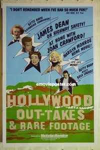 r757 HOLLYWOOD OUT-TAKES one-sheet movie poster '84 Dean, Marilyn Monroe