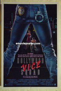 r758 HOLLYWOOD VICE SQUAD style B one-sheet movie poster '86 Carrie Fisher