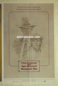 r763 HONKYTONK MAN one-sheet movie poster '82 Clint & Kyle Eastwood