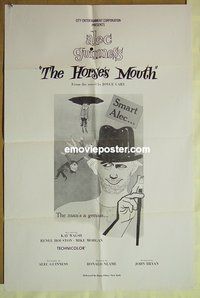 r767 HORSE'S MOUTH one-sheet movie poster R70 Alec Guinness, Walsh