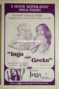 r811 INGA & GRETA/INGA one-sheet movie poster '70s