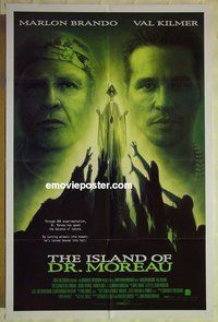 r821 ISLAND OF DR MOREAU one-sheet movie poster '96 Val Kilmer, Brando