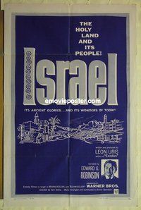 r825 ISRAEL one-sheet movie poster '59 Edward G. Robinson