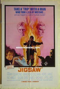 r845 JIGSAW one-sheet movie poster '68 LSD drug classic!
