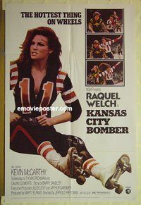 r856 KANSAS CITY BOMBER one-sheet movie poster '72 Raquel Welch