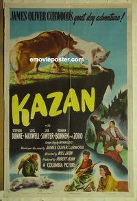 r857 KAZAN one-sheet movie poster '49 Stephen Dunne, Maxwell