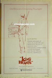 r870 KING OF HEARTS one-sheet movie poster R78 Bates, Bujold