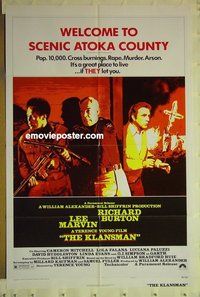 r875 KLANSMAN one-sheet movie poster '74 Lee Marvin, Richard Burton