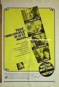 r877 KOTCH one-sheet movie poster '71 Walter Matthau, Jack Lemmon