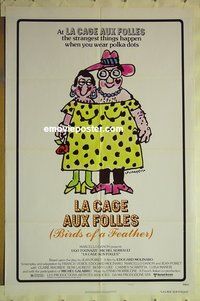 r881 LA CAGE AUX FOLLES style B one-sheet movie poster '79 Ugo Tognazzi