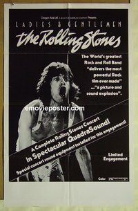 r884 LADIES & GENTLEMEN THE ROLLING STONES one-sheet movie poster '73