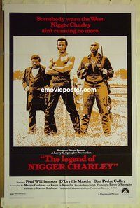 r905 LEGEND OF NIGGER CHARLEY one-sheet movie poster '72 Slave to Outlaw!