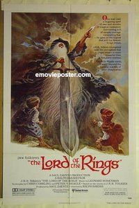r924 LORD OF THE RINGS one-sheet movie poster '78 JRR Tolkien