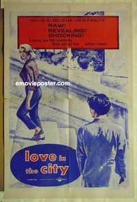 r931 LOVE IN THE CITY one-sheet movie poster '53 Antonioni/Fellini